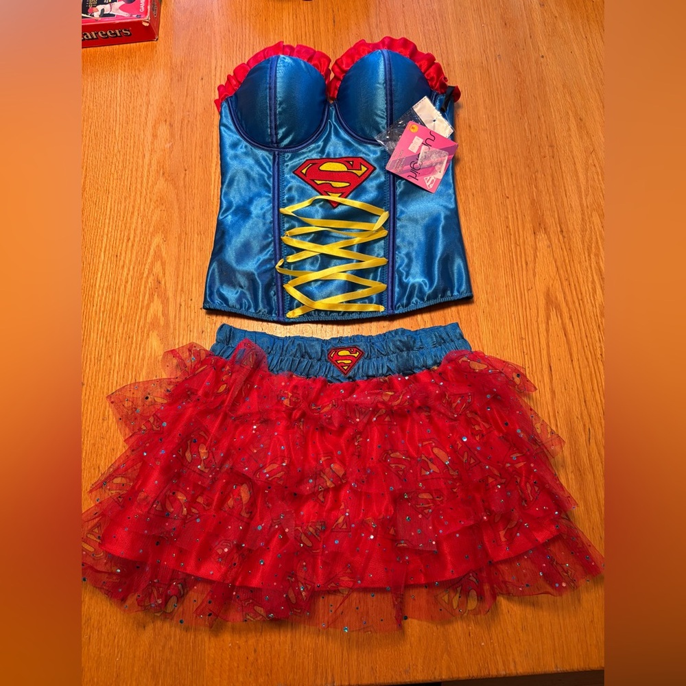 NEW (with tags) Supergirl Adult Corset & Skirt Costume